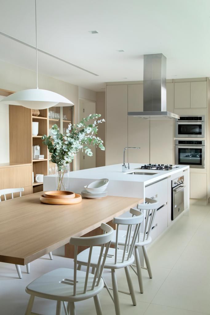 Cozinha e jantar integrados