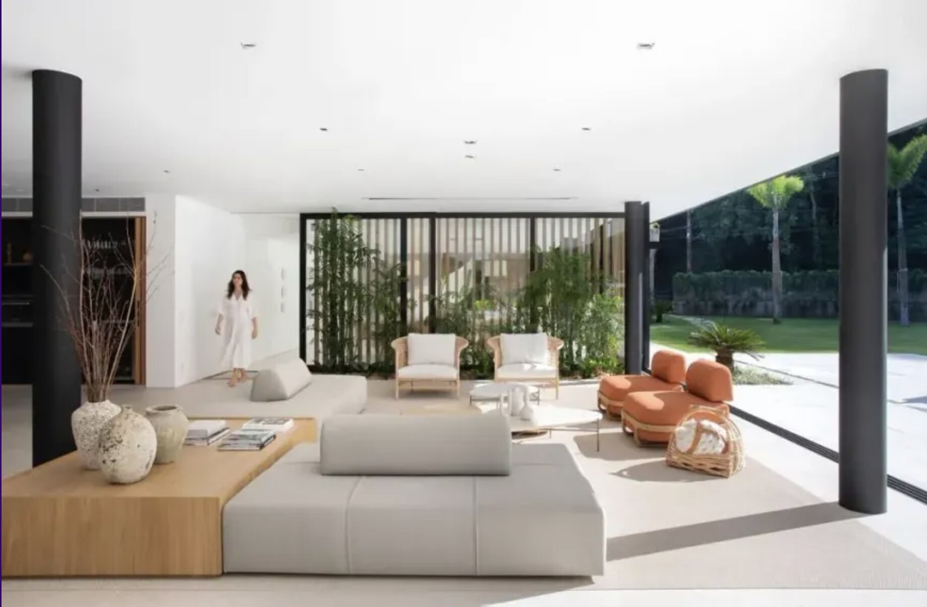 Estar social com luz natural